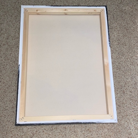 ❌SOLD❌18x24 hand painted acrylic fluid pour art canvas painting black white - Picture 14 of 15